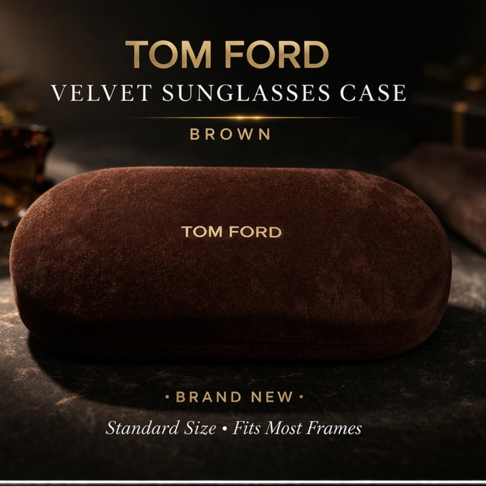 Tom Ford Velvet Sunglasses Case Brown New
